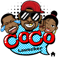 CoCo Launcher - Black Emoji, 3D Theme For PC