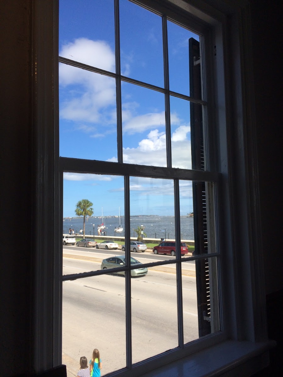 The view from upstairs dining area