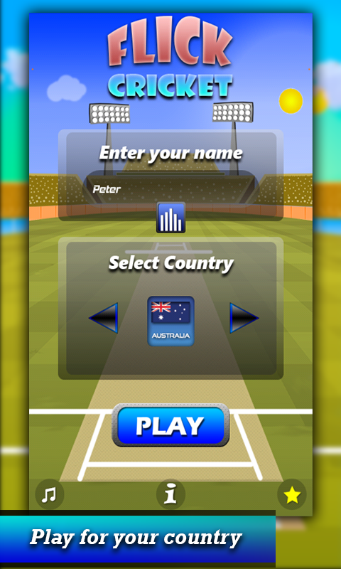 Android application Flick Cricket 2016 screenshort