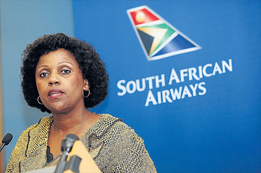 STANDING FIRM: SAA chairwoman Dudu Myeni has apparently acted in defiance of an agreement with Finance Minister Nhlanhla Nene about chief executive appointments Picture: VELI NHLAPO