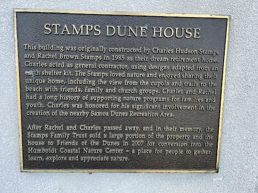 STAMPS DUNE HOUSE This building was originally constructed by Charles Hudson Stamps and Rachel Brown Stamps in 1985 as their dream retirement home. Charles acted as general contractor, using...