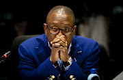 Fana Hlongwane in 2014 at the Seriti Commission. Hlongwane testified briefly on Wednesday at the state capture inquiry.