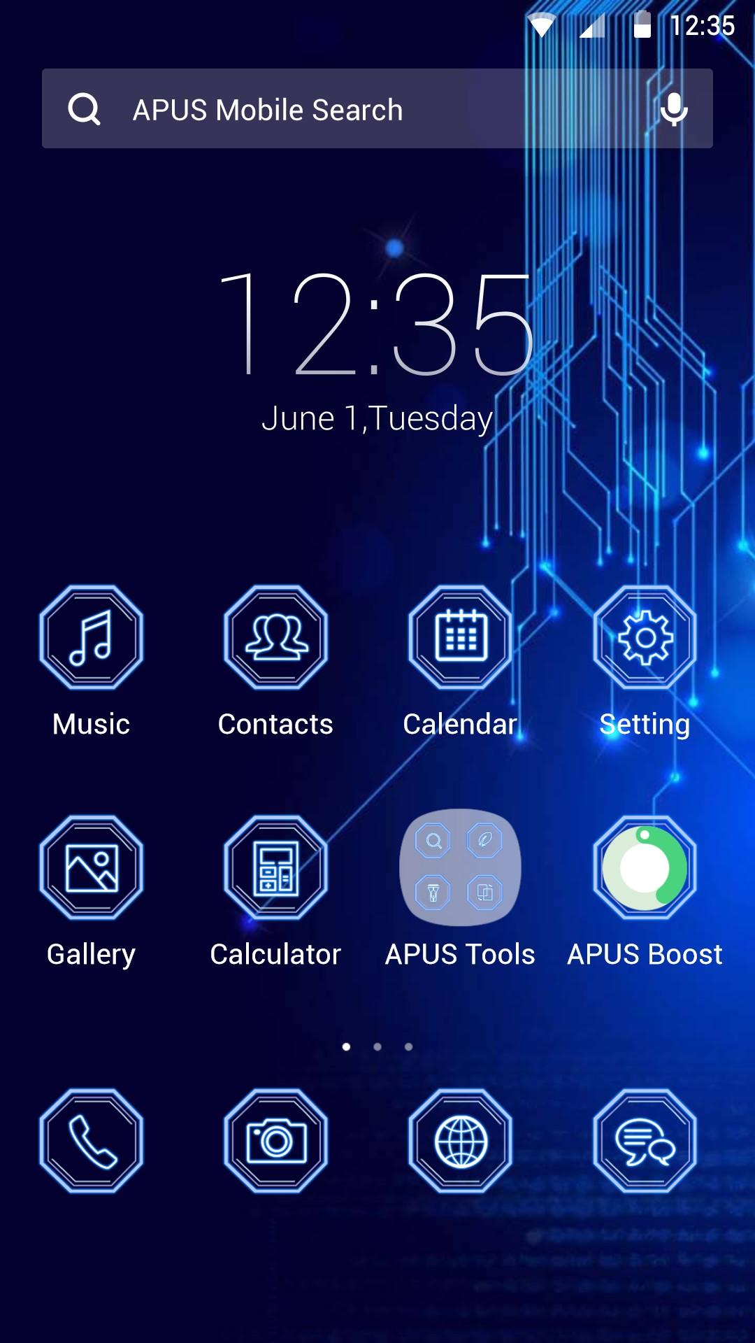 Android application ERA OF SCIENCE theme for APUS screenshort