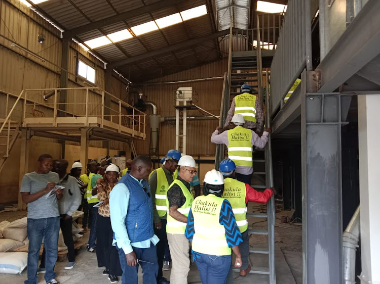 National Assembly's Departmental Commitee on Regional Development at the LBDA rice mill at Kibos in Kisumu on May 4, 2024.