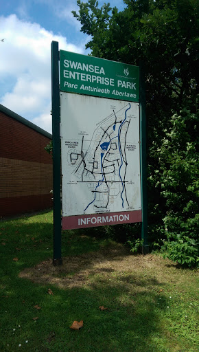 Swansea Enterprise Park Map Sign