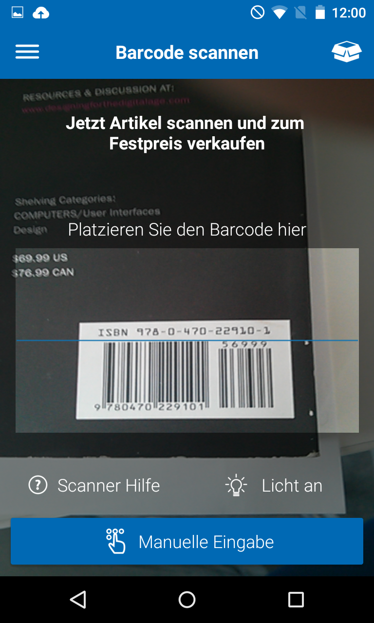 Android application momox: Bücher & mehr verkaufen screenshort
