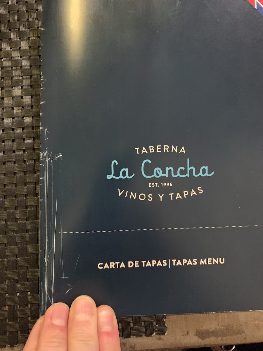 Taberna La Concha gluten-free menu