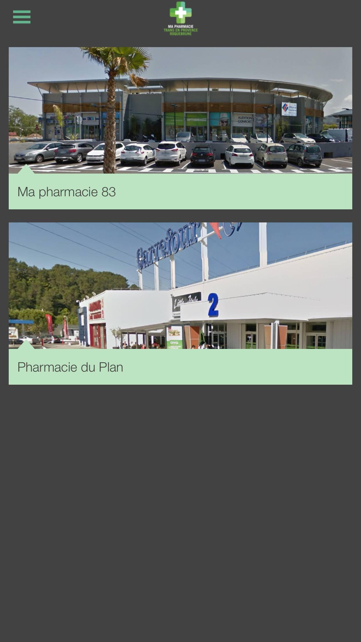 Android application Mes pharmacies Baile screenshort