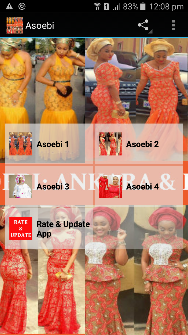 Android application Asoebi Ankara &amp; Lace Styles screenshort