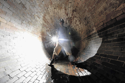 BELOW THE SURFACE: Tour guide Matt Weisse illuminates the history of Cape Town's extensive subterranean tunnel system