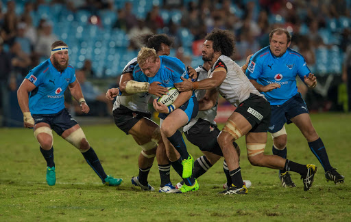 Adriaan Strauss of the Vodacom Bulls in action during the Super Rugby match between Vodacom Bulls and Sunwolves at Loftus Versfeld on March 17, 2017 in Pretoria, South Africa.