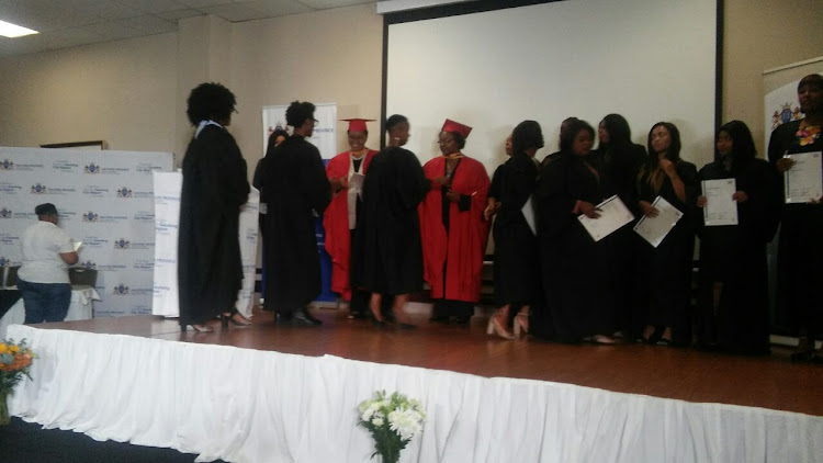 Graduates receive their certificates at a ceremony held at the Apollo Hotel in Randburg. They are beneficiaries of the Welfare To Work programme which takes youth receiving social state assistance train them for self employment and job opportunities.