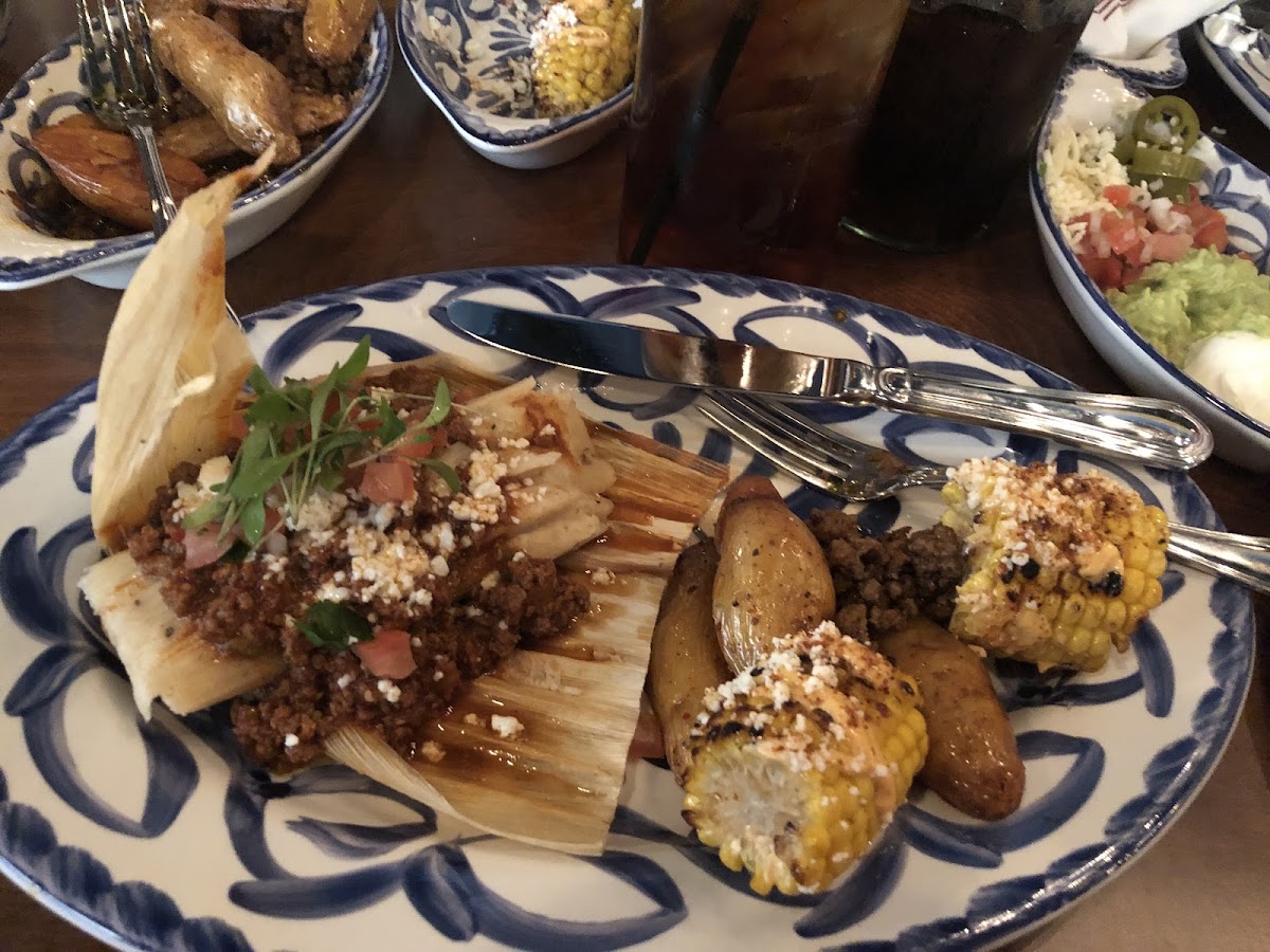 Short rib tamale with sides