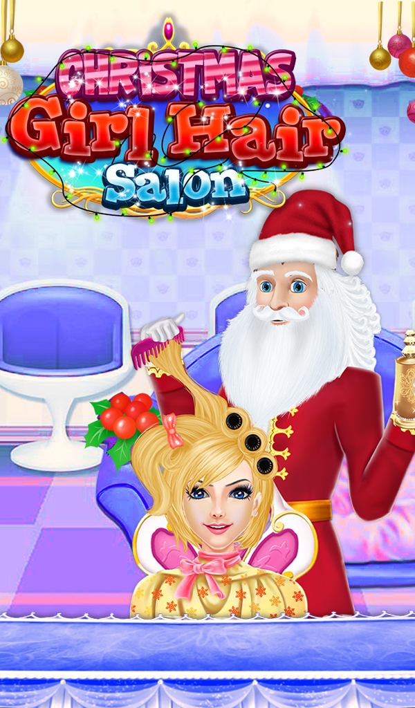 Android application Christmas Girl Hair Salon screenshort