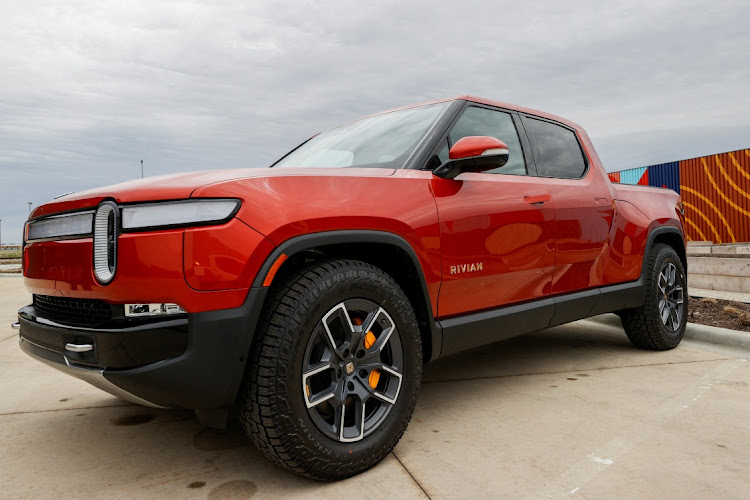 The R1T is seen outside Rivian Automotive's electric vehicle factory in Normal, Illinois, the US, April 11 2022. Picture: REUTERS/KAMIL KRZACZYNSKI