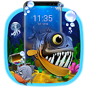 ダウンロード 3D Colorful Hungry Fish Lock Theme をインストールする 最新 APK ダウンローダ