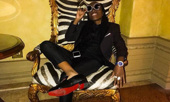 Robbie Malinga's son has been flaunting designer labels on social media.