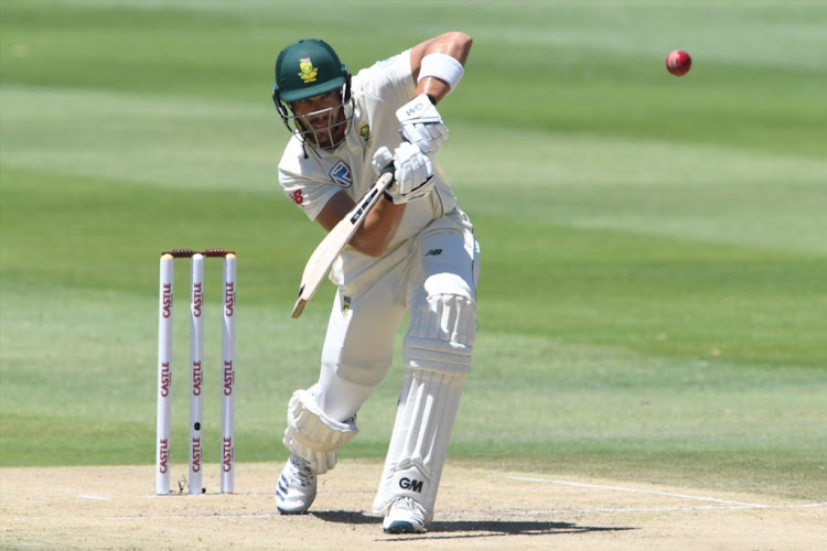 Aiden Markram of the Proteas during day one of the third Test match between South Africa and Pakistan at Wanderers on January 11 2018 in Johannesburg, South Africa.