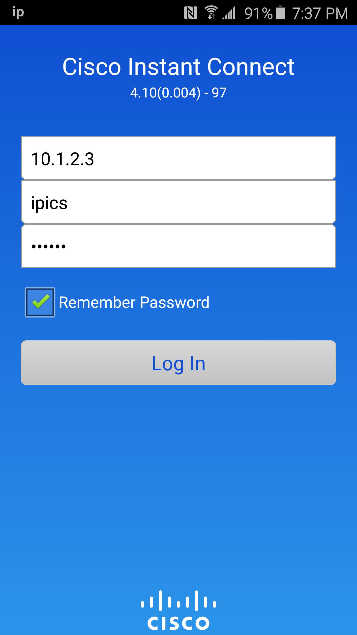 Android application Cisco Instant Connect 4.10(1) screenshort