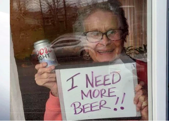 Olive Veronesi's plea for more beer did not go unnoticed after it went viral during lockdown.