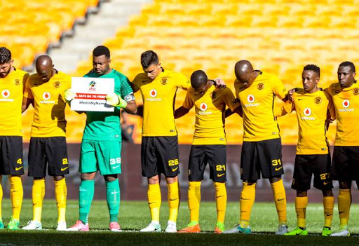 Kaizer Chiefs' players before their Absa Premiership match against Bidvest Wits at FNB Stadium on May 26, 2017 in Johannesburg, South Africa.