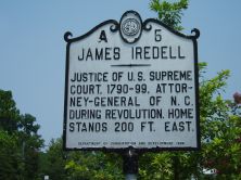 Justice of U.S. Supreme Court, 1790-99. Attorney General of N.C. during Revolution. Home stands 200 ft. east.Plaque via North Carolina Highway Historical Marker Program, and is used with their...
