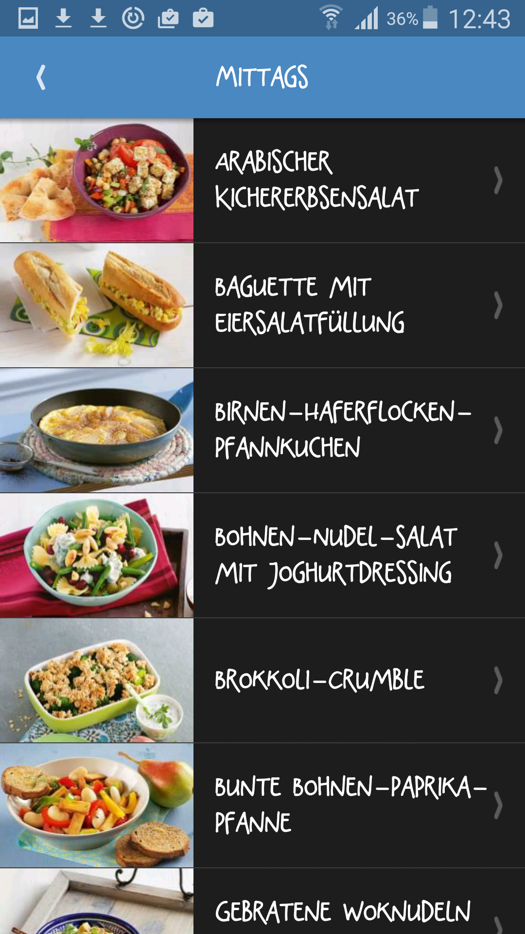 Android application Schlank im Schlaf vegetarisch screenshort