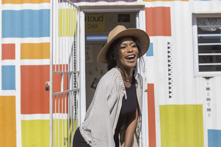 Nomzamo Mbatha at the Ethekwini School in KwaMashu, KZN, which the actress opened with the Cotton On Foundation in 2020.