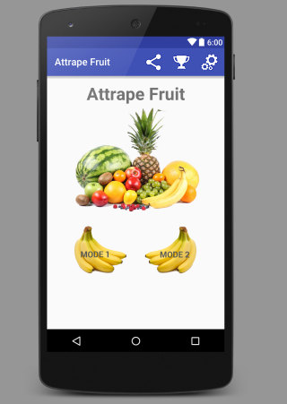 Android application Attrape Fruit screenshort
