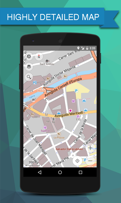 Android application Guadeloupe, France Offline Map screenshort