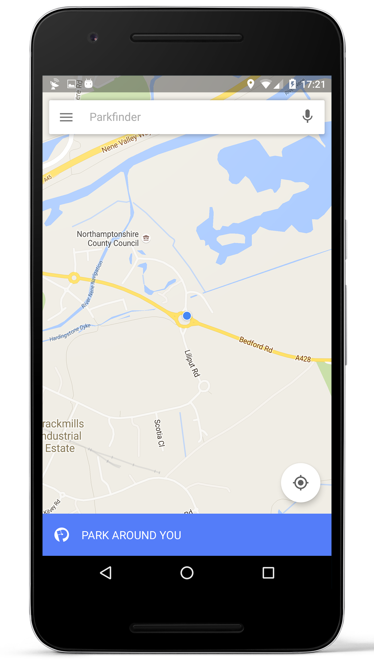 Android application Parkfinder screenshort