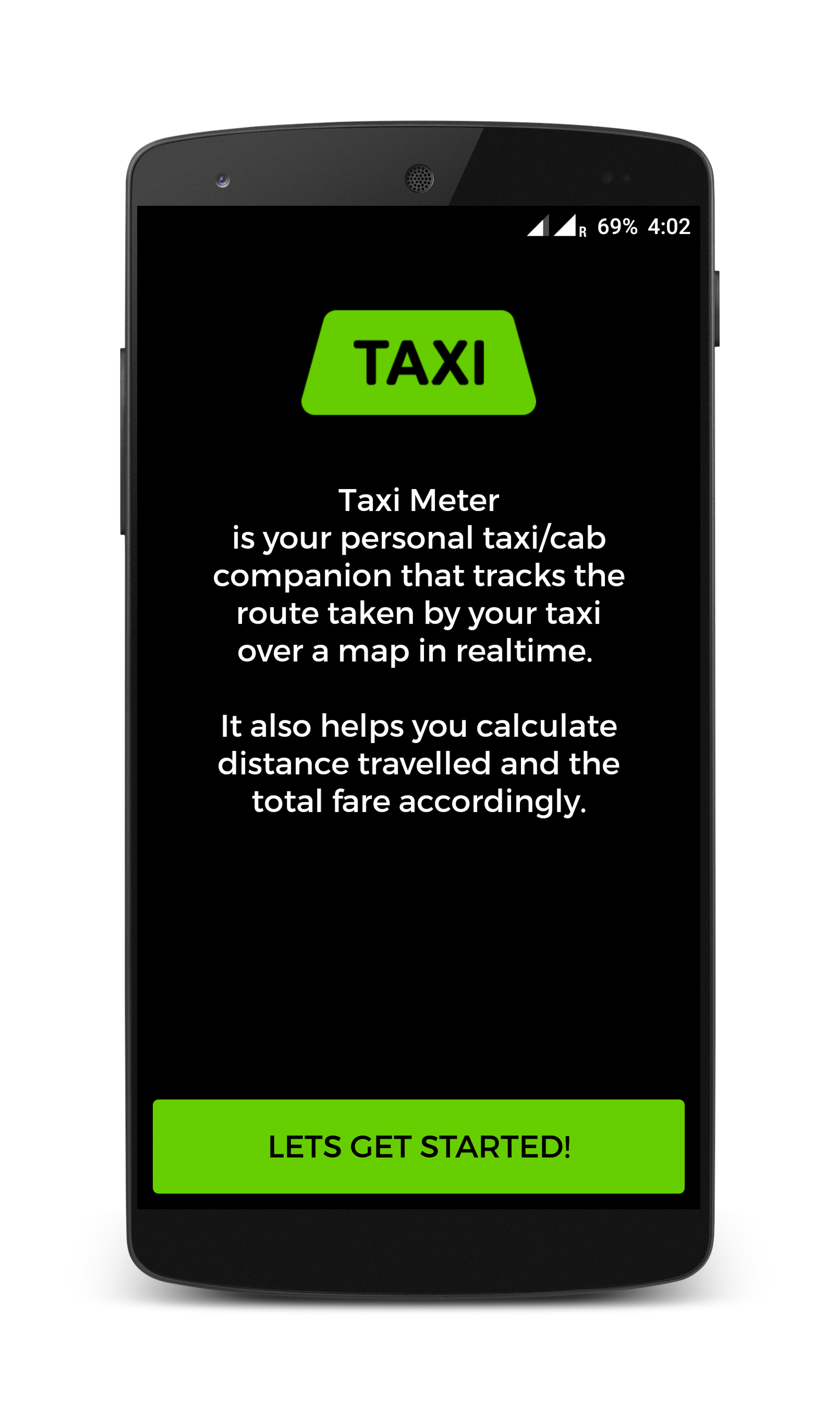 Android application Taxi Meter screenshort