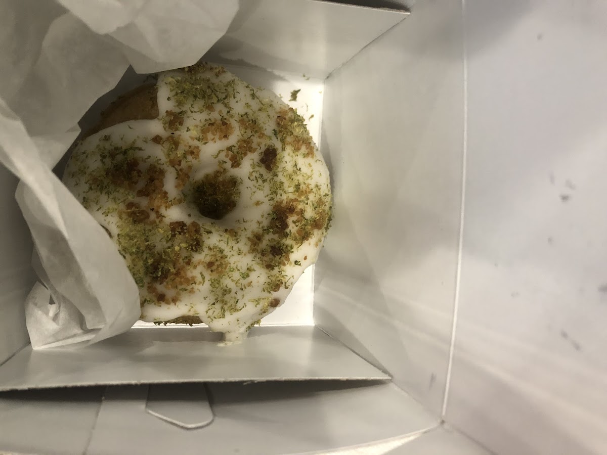 Key Lime Cake Donut 6/21.  Key lime is only the icing not baked in.
