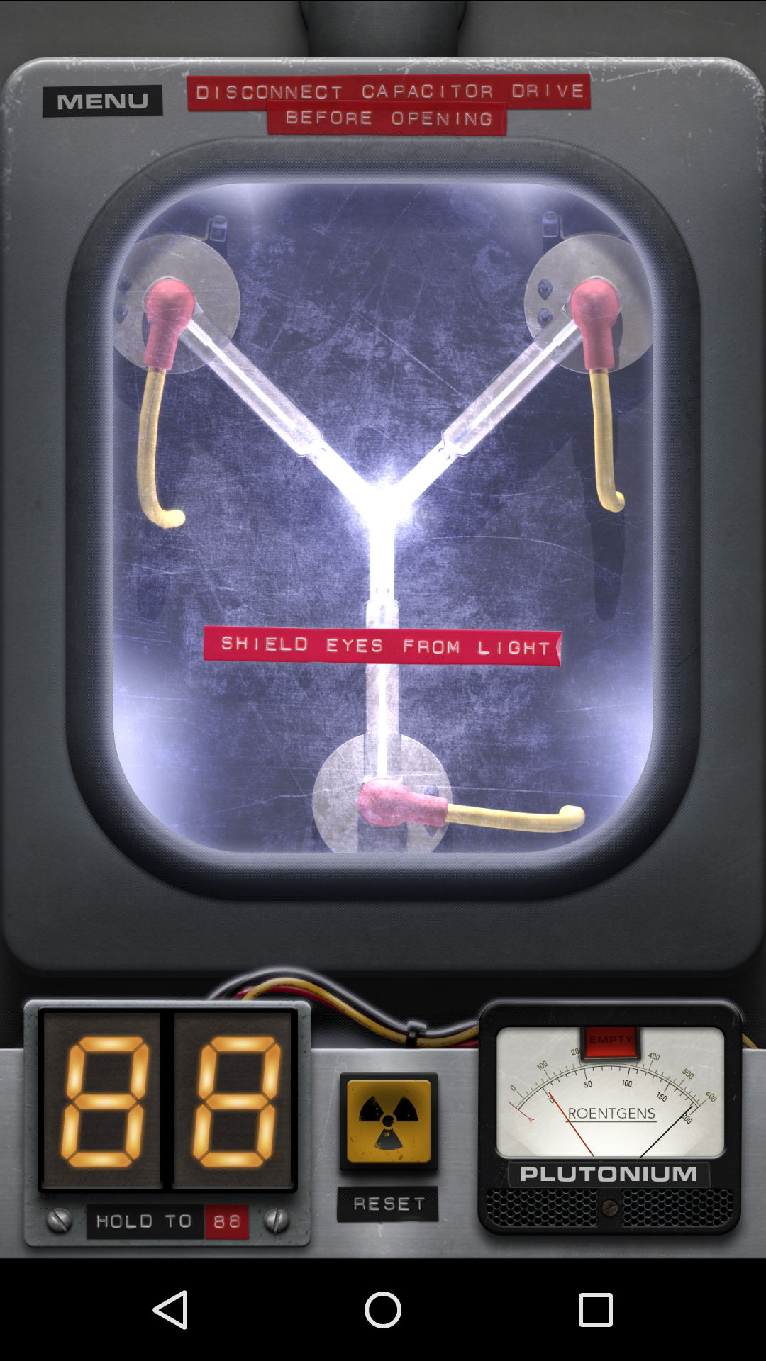 Android application Flux Capacitor screenshort