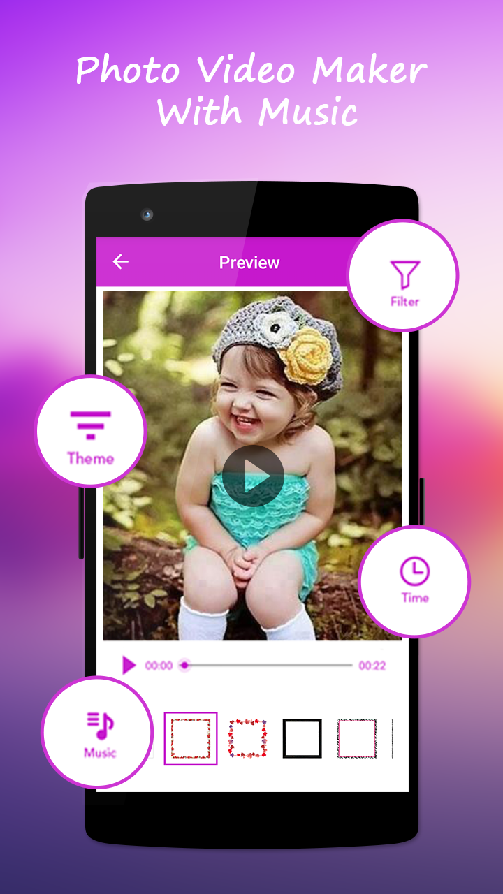 Android application Photo Video Maker with Music screenshort