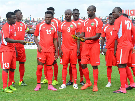 Harambee Stars players./FILE