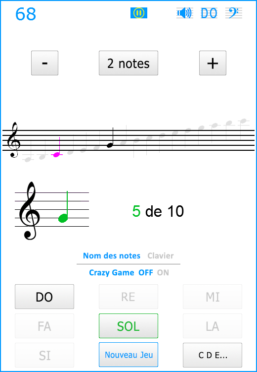 Android application Read Music Notes HN screenshort