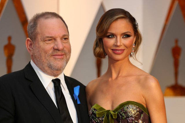Harvey Weinstein and wife Georgina Chapman. File photo
