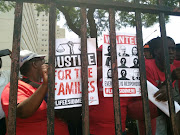 Families protest for justice at the Life Esidimeni hearings.