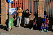 Voters queue in Alexandra in Gauteng. 