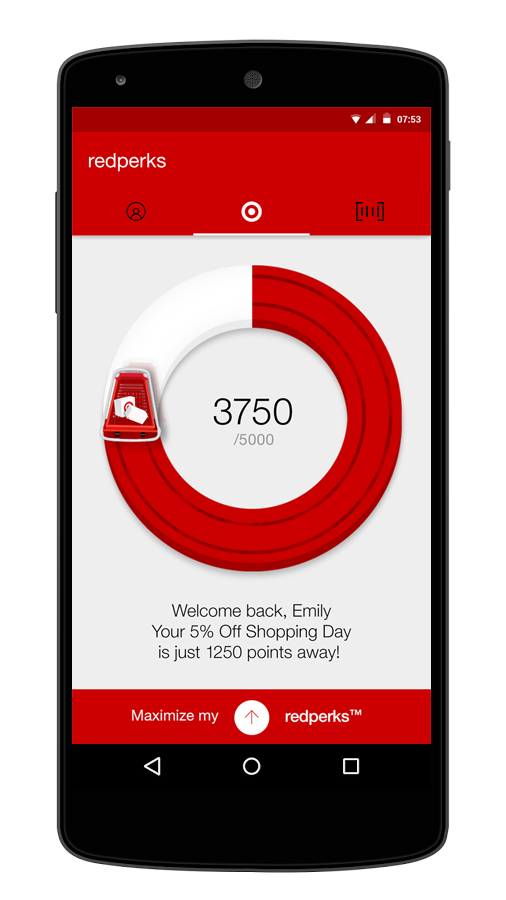 Android application redperks by Target screenshort