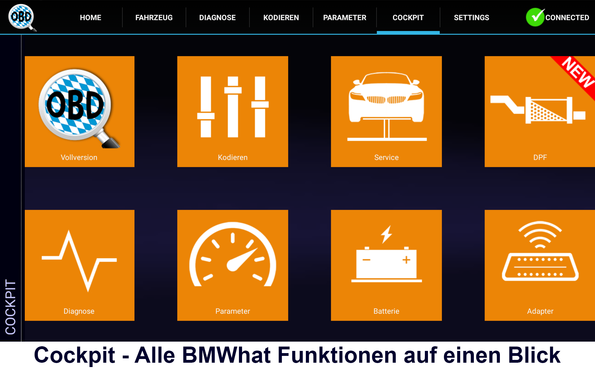Android application Carly for BMW screenshort