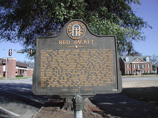 Red Jacket, a small brass cannon, was first used in firing a salute of 500 guns when Georgia seceded from the Union. In custody of the Columbus Guards, it fired salutes at the inauguration of...