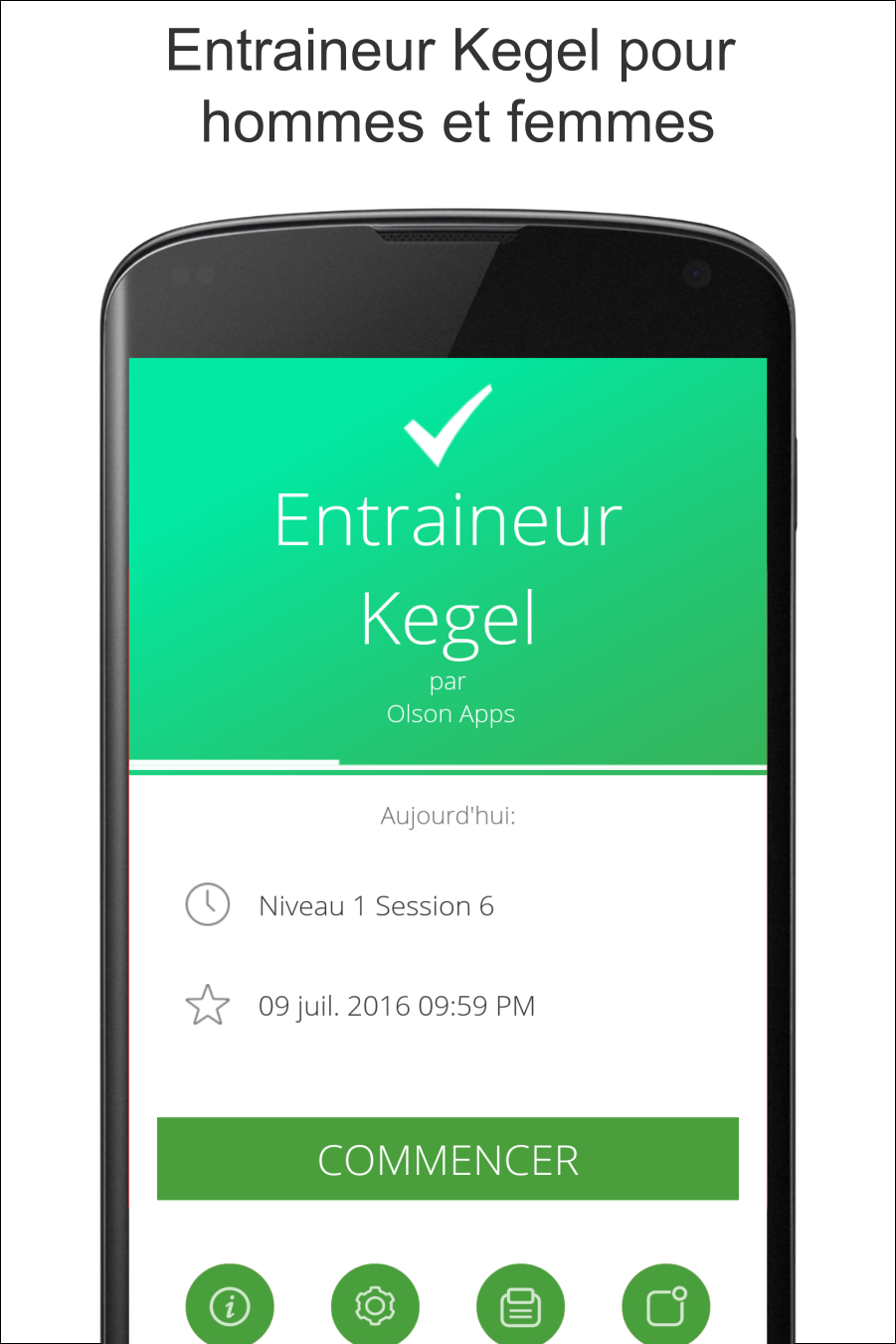 Android application Kegel Trainer - Exercises screenshort