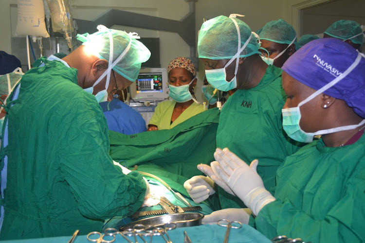 Surgeons at a hospital in Kenya