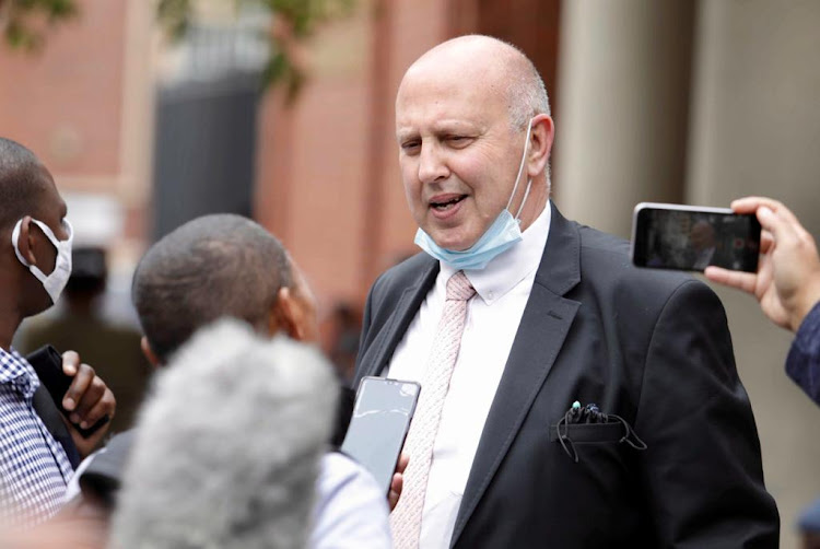 Zane Kilian's lawyer Eric Bryer addresses the media outside court.