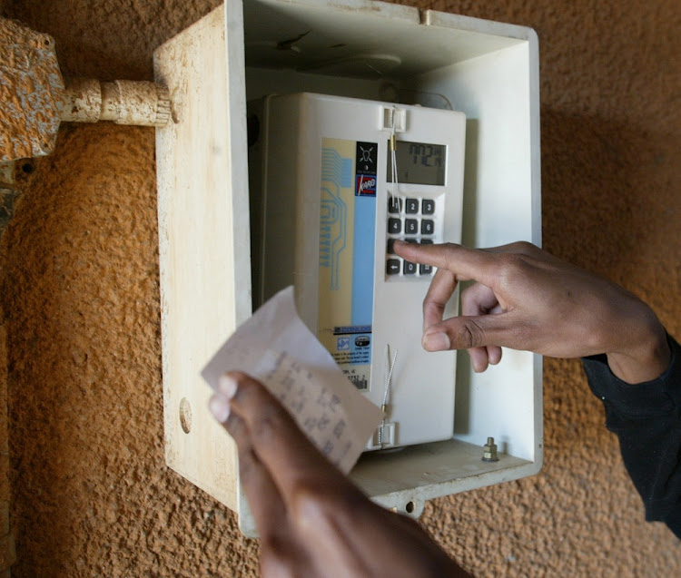A prepaid electricity meter. Picture: SUNDAY TIMES