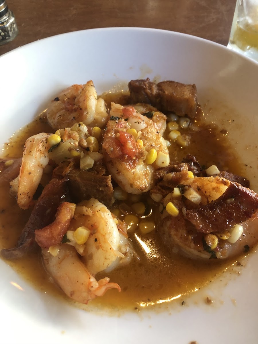 Shrimp and grits. Without the grits
