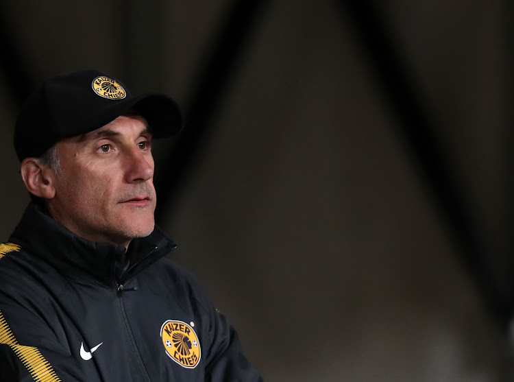 Beleaguered Kaizer Chiefs Italian coach Giovanni Solinas looks on during the 2-0 Absa Premiership defeat at home to Bloemfontein Celtic at the FNB Stadium in the south of Johannesburg on August 29 2018.
