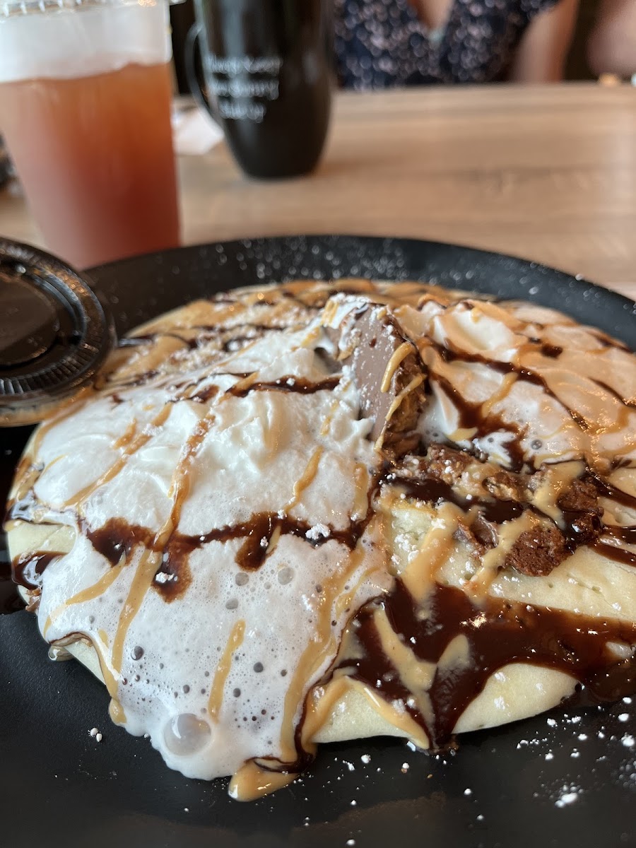 (Very melted) Delicious Reese's Pancakes